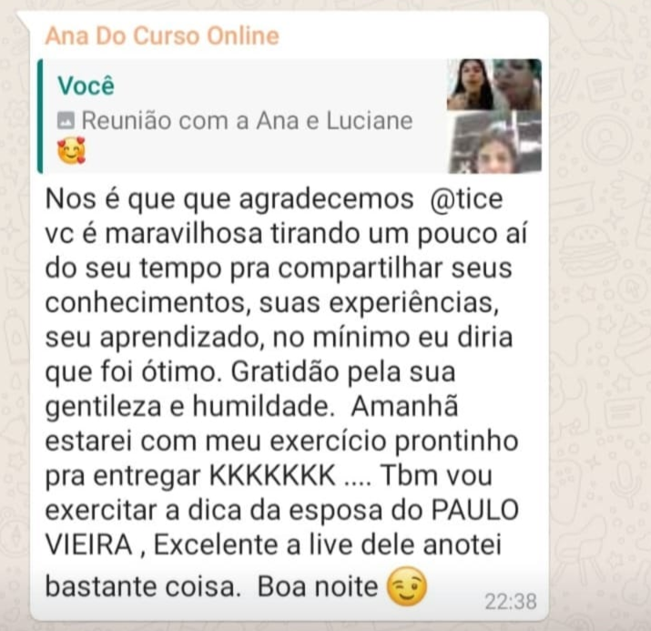 Depoimento WhatsApp