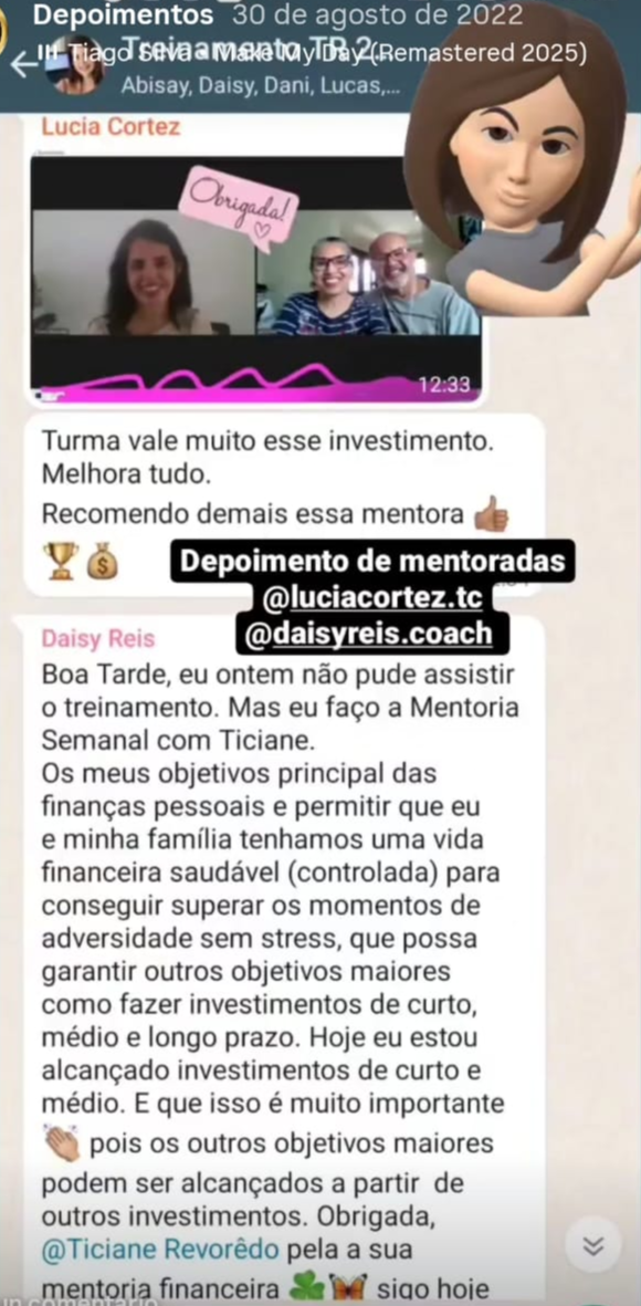 Depoimento WhatsApp